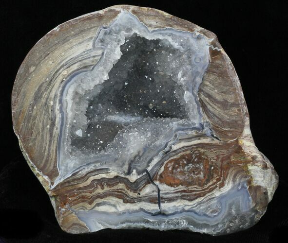 Crystal Filled Dugway Geode (Polished Half) #33171